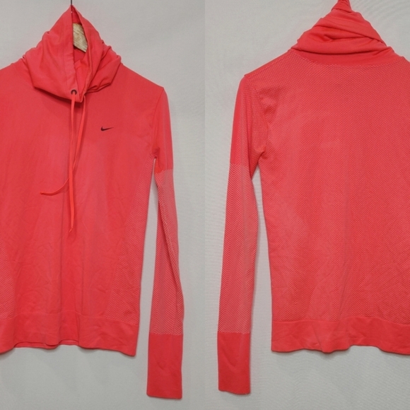 Nike Seamless Dri-Fit Infinity Funnel Neck Long Sleeve Pullover 620383-646 Small - Picture 1 of 10